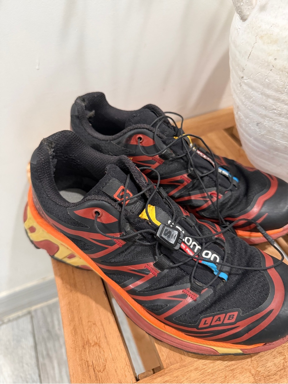 Salomon  Black & Red Trail Running Shoes